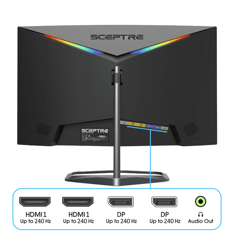 Sceptre Curved 24.5-inch Gaming Monitor up to 240Hz 1080p R1500