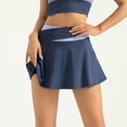 thumbnail image 4 of MIXUE Skirts For Women Summer Solid Color Elastic High Waist Casual Yoga Mini Tennis Skirt Workwear,Blue,M, 4 of 6