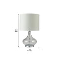 thumbnail image 5 of Table Lamp with Pot Bellied Glass Body, Clear and White- Saltoro Sherpi, 5 of 5
