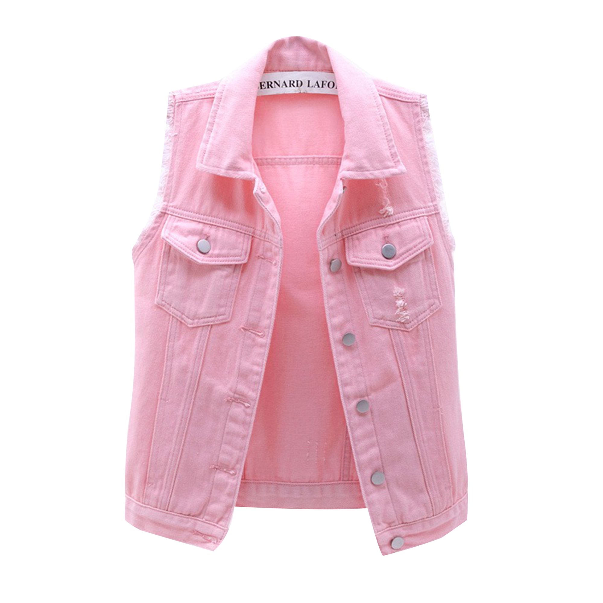 pink plus size denim jacket
