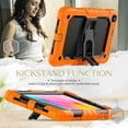 thumbnail image 3 of Dteck Galaxy Tab A 8.0 2019 Case T290 T295, Rugged Heavy Duty Shockproof Kickstand Protective Cover for Galaxy Tab A 8.0 Inch 2019 Without S Pen Model SM-T290 (Wi-Fi) SM-T295 (LTE), Orange, 3 of 9