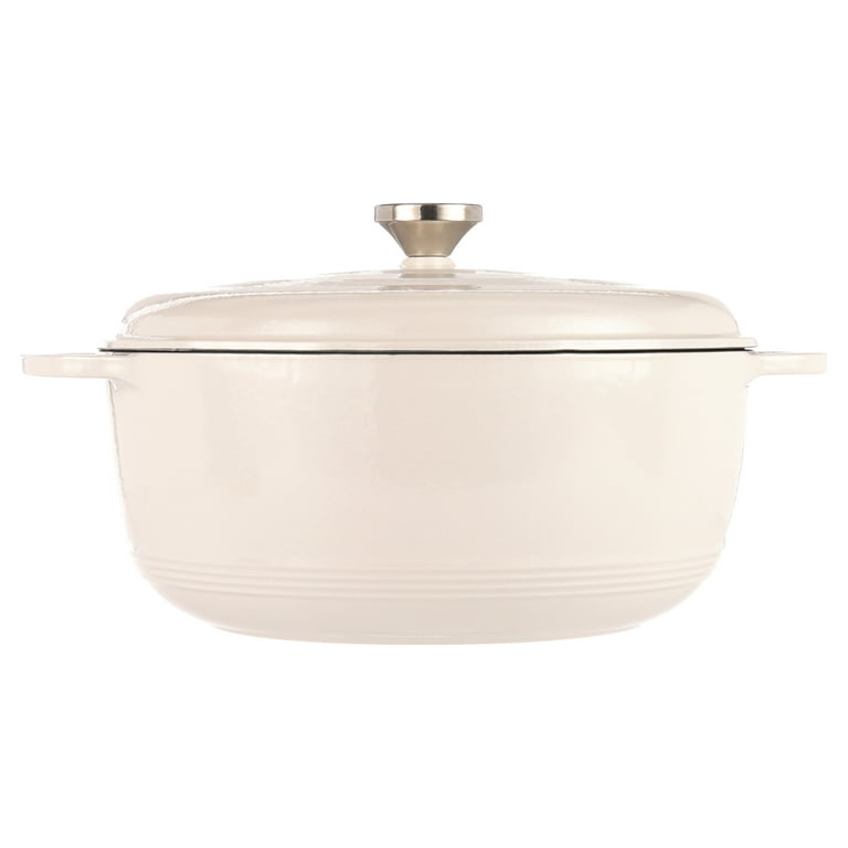 Lodge 7 qt. Enameled Cast Iron Oval Dutch Oven - Oyster White
