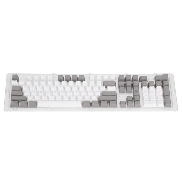 Tapas De Teclado Mecánico De 104 Teclas Oem High Abs Pbt Keycap Teclas En Inglés Con Diseño De Color De Contraste De Capa Translúcida Para Modificación De Juegos (Azul + Rosa) Vogacara EL014244-03