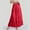 Red, variant on Women's Flowy Maxi Skirt Chiffon A-Line Design Pleated Elastic Waist Ideal for Summer and Boho Elegant Long Skirt for Women