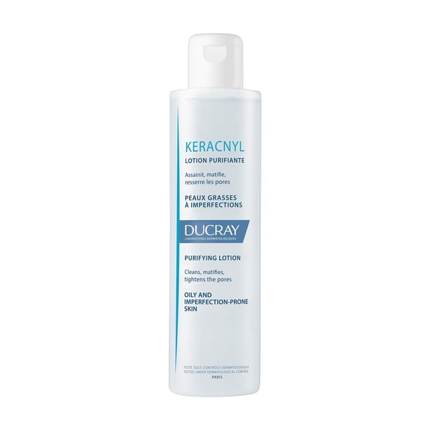 DUCRAY, Keracnyl Loción Purificante Facial, Cierra Poros y Matifica, Para Piel Grasa o con Tendencia Acnéica, 200ml