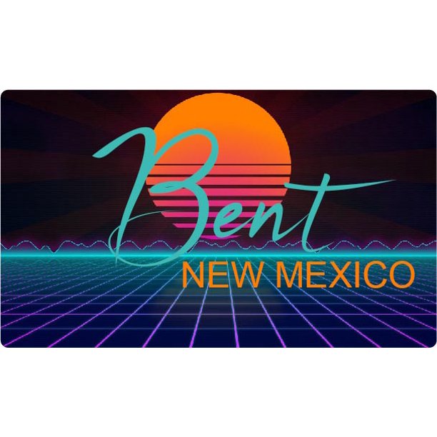 Bent New Mexico 4 X 2.25Inch Vinyl Decal Stiker Retro Neon Design