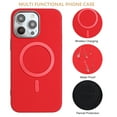 thumbnail image 2 of for iPhone 16 Pro Max PU Leather Case, Classic Phone Case Smooth Matte [Compatible with Magsafe], Plating Bumper Frame Lightweight Magnetic Anti-Scratch Cover for iPhone 16 Pro Max, Red, 2 of 6