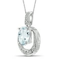 thumbnail image 2 of JewelersClub 1 1/7 Carat T.G.W. Aquamarine And White Diamond Accent Sterling Silver Pendant, 18", 2 of 4