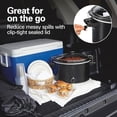 thumbnail image 3 of Slow Cooker, Extra Large 10 Quart, Stay or Go Portable With Lid Lock, Dishwasher Safe Crock, Black (33195), 3 of 8