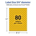 thumbnail image 6 of Avery Printable Round Labels, Bright Yellow, 0.75" Diameter, 3,200ct, 6 of 11