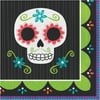 Square Day Of The Dead 6 1/2" x 6 1/2" Folded Size Lunch Napkin,Pack of 16,12 Packs