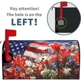 thumbnail image 2 of American Flag with Spring Flowers Mailbox Covers Magnetic Standard Size,Spring Summer Floral Patriotic Magnetic Mailbox Covers Mailbox Wraps Post Letter Box Cover for Holiday Yard Decor 18"x21", 2 of 6