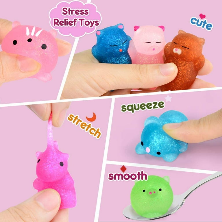 mochi 50 Mochi Animal Squishies Toys 2nd 3rd Generation Glitter