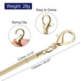 thumbnail image 2 of Uxcell Purse Chain Strap, 43"x0.13" Purse Straps Shoulder Replacement Strap DIY, Gold, 2 of 5