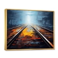 thumbnail image 2 of Designart "Train peaceful Railways Track" Transportation Floater Framed Canvas Art Print, 2 of 7