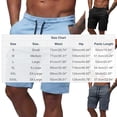 thumbnail image 3 of Thousandth Men's Summer Vacation Casual Lightweight Elastic Waist Outdoors Set Pocket Solid Color Drawstring Running Pants Bandage Fashionable Athletic Shorts, 3 of 6