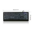 thumbnail image 5 of Yammee Large Print Computer Keyboard USB LED Keyboard Full Size Computer Keyboard with Customizable LED Backlit Lighting, 5 of 18