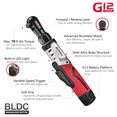 thumbnail image 4 of ACDelco 1/2-Inch Li-Ion 12V Cordless Brushless Motor Ratchet Wrench Tool Kit, 70 ft-lbs Torque Max. Super Duty Battery & Charger Included G12 Series, ARW1210-4P, 4 of 4