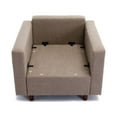 thumbnail image 5 of 2 Seat Module Sectional Sofa Couch with 1 Ottoman L Shaped Sleeper Sofa for Living Room, Cushion Covers Non-removable and Non-Washable, Brown, 5 of 9