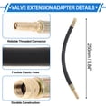 thumbnail image 3 of 1 Set de extensión de válvula de llanta de cobre de 90 grados con extensor de vástago de válvula de llanta de plástico flexible de 250 mm para automóvil, motocicleta, RV, camión, bicicleta, 3 of 6