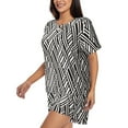 thumbnail image 5 of Sigee Black White Stripes for Sleepwear Casual Pjs with Pockets Women's Pajamas Sets Shorts 2 Piece Short Sleeve Lounge Sets 4X-Large, 5 of 9