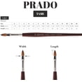 thumbnail image 3 of Escoda Prado Tame Synthetic Brush - Filbert, Short Handle, Size 1, 3 of 5