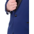thumbnail image 2 of Men's Slim Fit 1 Button Shawl Lapel Tuxedo Jacket & Pants - Indigo Blue, 2 of 5