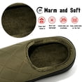 thumbnail image 4 of BERANMEY Slip On Waterproof Mens Slippers Closed Toe Slippers for Mens Warm Fuzzy Comfy House Shoes Non-slip Sole Indoor/Outdoor Fluffy Wide Winter Slippers, 4 of 9
