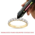 thumbnail image 4 of AFFY 1.20CT Round Lab Created Moissanite Diamond Half Eternity Wedding Band Ring in 14K Solid Yellow Gold-6.5, 4 of 8