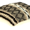 thumbnail image 3 of Black and Sand Woven Decorative Pillow, 3 of 6