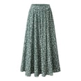 thumbnail image 4 of Girls Boho Floral Cute Summer Maxi Skirts, Casual Elastic High Waisted Swing Loose A-Line Skirts for 5-14 Years, 4 of 6