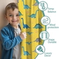 thumbnail image 3 of Blackout Kids Curtains,Yellow Cartoon Dinosaurs Pattern Childrens Insulated Curtains Set Of 2,Bedroom Essentials,Toddler Room Decor 42"x84", 3 of 5