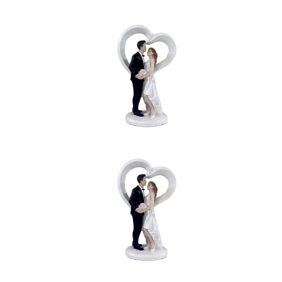 Naiovety Decoración de tartas para novia, novio, casarse, figurita, soporte de boda, estatua de aniversario, ornamento, decoración del hogar, Tipo F 2piezas