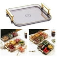 thumbnail image 2 of Baohd Snacks Plate Home Decorative Platter Divided Serving Dishes for Nuts Kitchen M Gray, 2 of 9