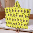 thumbnail image 5 of Yellow Bigfoot and Tree Pattern Hooded Bath Towel，60"x35" for Ages 3 To 12 Kids, Quick Dry Lightweight Soft Microfiber Hood Beach Towel Cover Up for Kids, 5 of 7