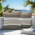 thumbnail image 4 of Retro Dark Grey Stripes Outdoor Pillow Covers Pack of 2 Peeling Paint Effect Texture Waterproof Throw Pillow Covers Decorative Cushion Cases for Patio Garden Tent Balcony Couch 18x18 inch, 4 of 8