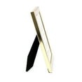 thumbnail image 3 of Isaac Jacobs 5x7 White Leather with Gold Metal Vertical & Horizontal Picture Frame, Suede Border w/ Black Fabric Easel, Wall-Mountable, Made For Tabletop, Photo Gallery 5x7, White W/ Gold, 3 of 5
