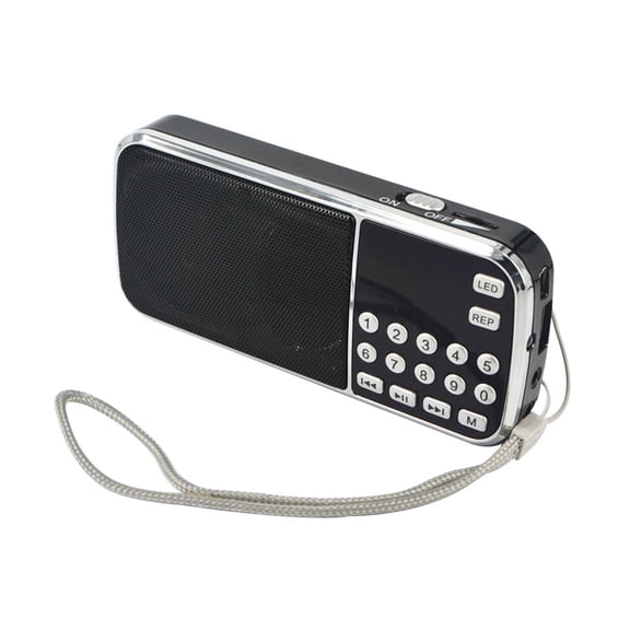 Multi-function Portable HIFI Mini Speaker MP3 Audio Player Flashlight Amplifier SD TF FM Radio Black/Blue/Red L-088