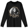 thumbnail image 4 of Whitney Houston Photo in Gold Foil Women's Black Long Sleeve Shirt-S, 4 of 7