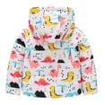 thumbnail image 3 of TAIAOJING Unisex Boys Girls Jacket Toddler Winter Rainbow Cartoon Dinosaur Prints Hooded Thicken Windproof Zipper Warm Outwear Coat 18-24 Months, 3 of 3