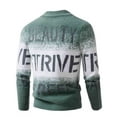 thumbnail image 3 of Men’s Gradient Letter Stripe Knit Sweater Thickened Slim Warm Imitation Mink Knitted Sweater Half-High-Neck Collar Pullover, 3 of 3