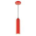 thumbnail image 4 of 46751-72 Livex Lighting Ardmore - 1 Light Pendant in Mid Century Modern Style - 5.13 Inches wide by 16.5 Inches high-Shiny Red Finish    -Traditional, 4 of 8