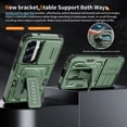 thumbnail image 2 of For Samsung Galaxy S26 Phone Case,WIth Invisible Kickstand,Sliding Camera Cover,Military Grade Protective Heavy Duty Protection Shockproof Anti-Scratch Rugged Durable Phone Case,Green, 2 of 11