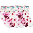thumbnail image 5 of Fuzzy Socks Non Skid, 6 Pairs for Women, Warm, Soft Furry Microfiber, Comfortable, Cozy, Bulk Pack One Size Hearts, 5 of 5