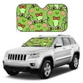 thumbnail image 2 of Fuzoiu Cute Green Frog Print Car Windshield Sunshade,Foldable Reflective Sun Visor,Windshield Sun Shade,UV Rays Sun Visor Shade,Auto Front Sun Shield Shade-Medium, 2 of 8