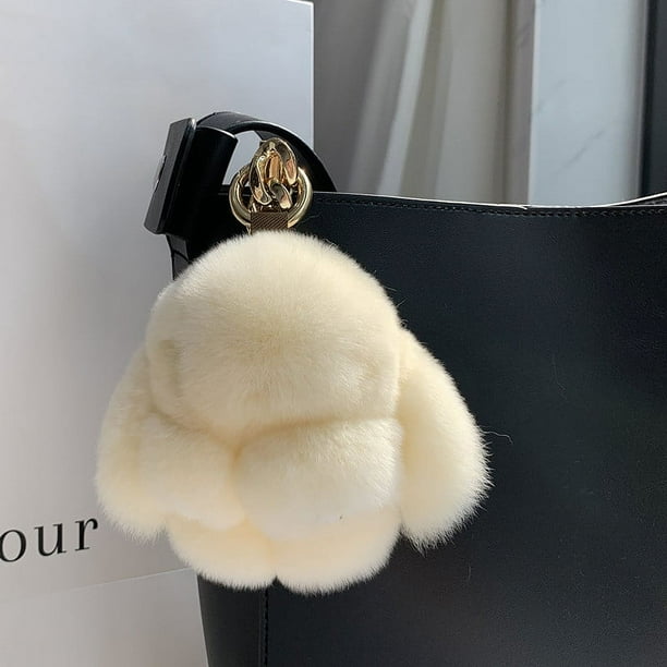 Decoración del hogar, decoración de la habitación, decoración de la pared, disfraz, lindo colgante, llavero para coche, accesorios para bolsos, bola de terciopelo suave, colgante de peluche de conejo