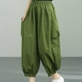 thumbnail image 2 of Sngxgn Womens Yoga Pants Wide Leg Loose Comfy Lounge Pants Workout Sweatpants for Women with Pockets(Green,L), 2 of 5