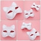 thumbnail image 3 of 4pcs máscaras de animales de la mitad de la máscara de gato pintura a mano en blanco máscara de papel de bricolaje, 3 of 6