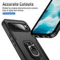 thumbnail image 6 of for Google Pixel 10 /10 Pro Case, Slim Fit Military Grade Shockproof Case with 360 Rotating Ring Holder Kickstand Support Car Mount Magnetic Rugged PC Protective Phone Case,Black, 6 of 8