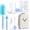 Blue, variant on Fkszll Portable Bottle Brush Set,7-in-1 Baby Bottle Cleaner Kit, Drying Rack,Bottle Cleaning Tool for Home and Travel, Blue